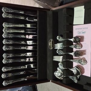 Towle Old Master Pattern Sterling Silver Flatware Service for 12 + Serving Pcs